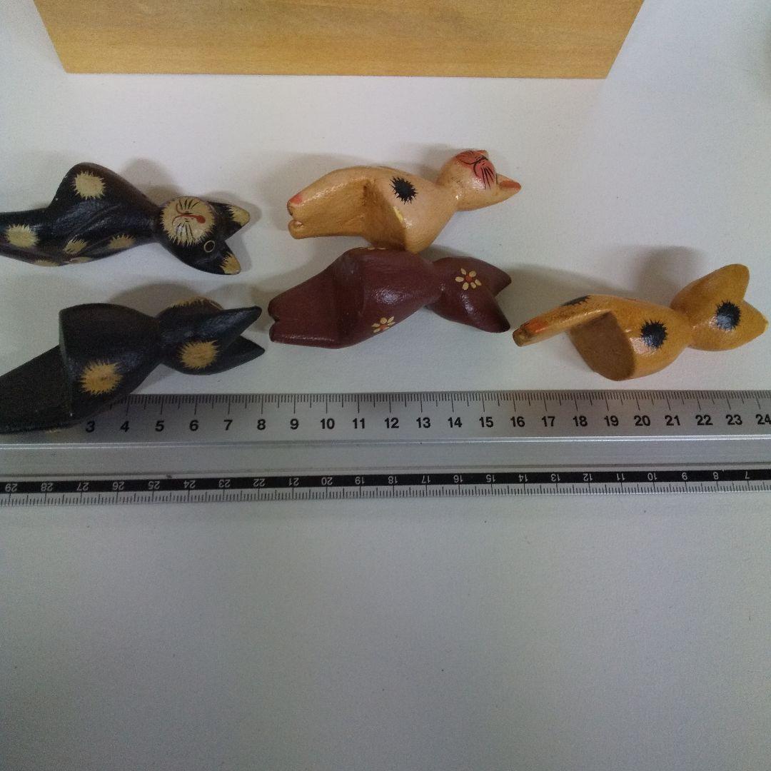 木彫り 猫 木製 置物