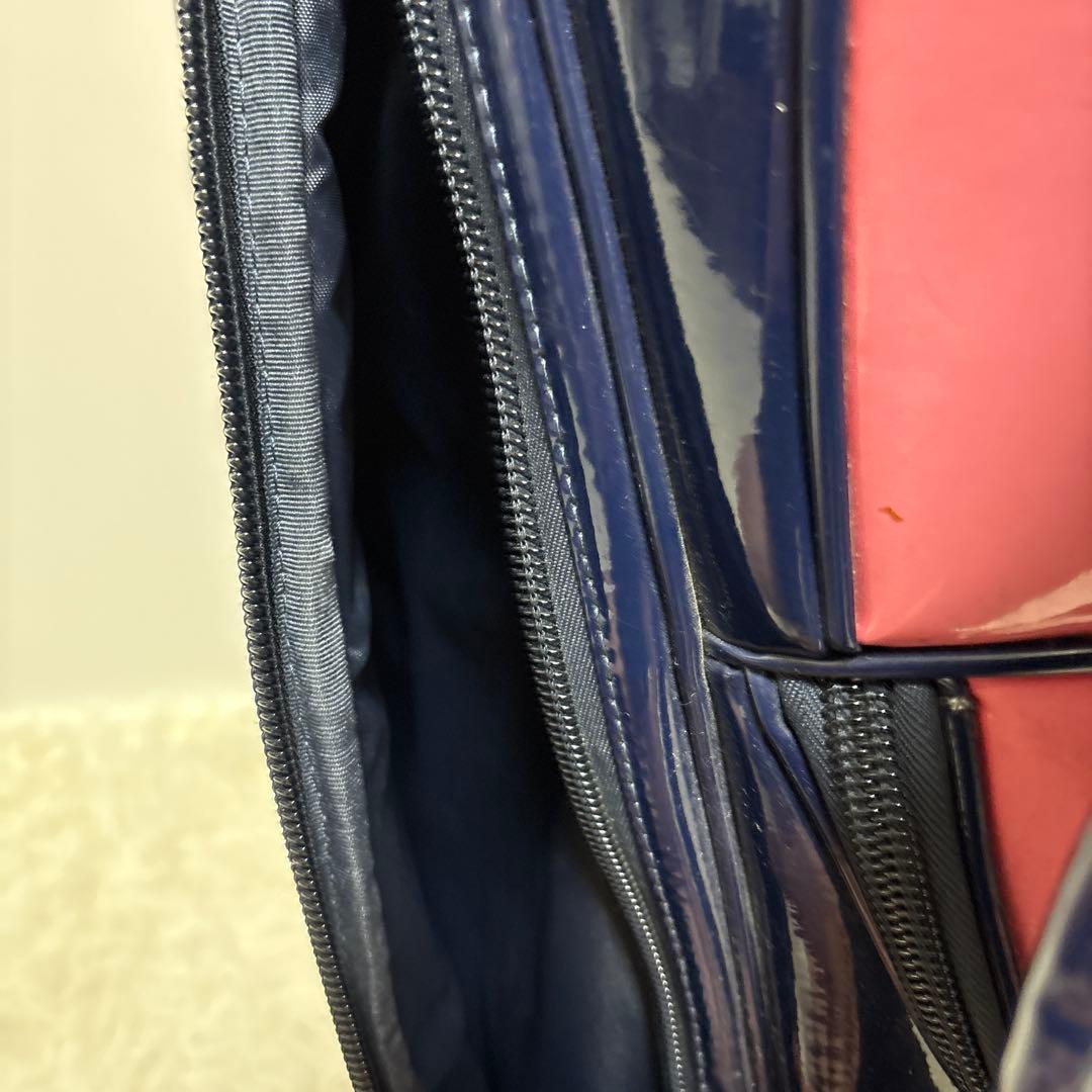 パーリーゲイツ キャディバッグ 9型　ネイビー ピンク ブラック　ニコちゃん