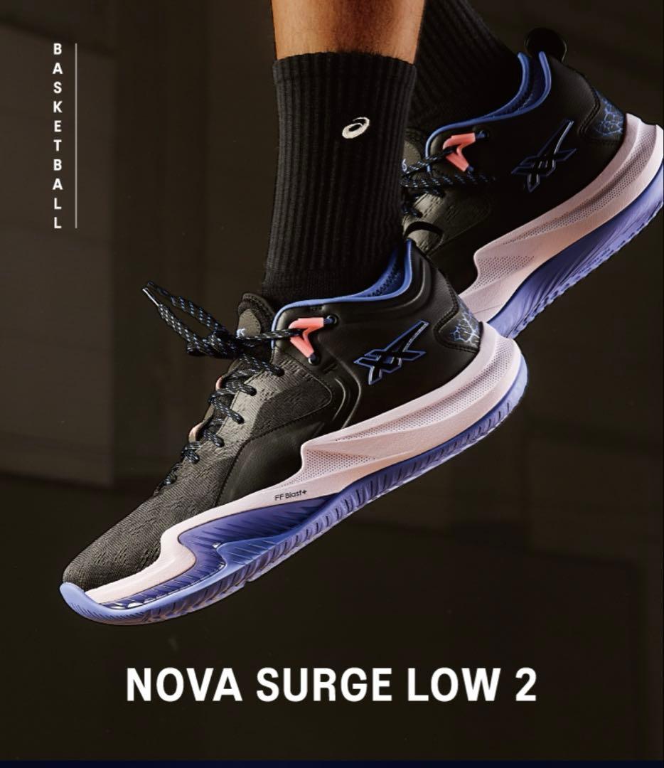 バスケットシューズ NOVA SURGE LOW 2 ブラック/ブルー