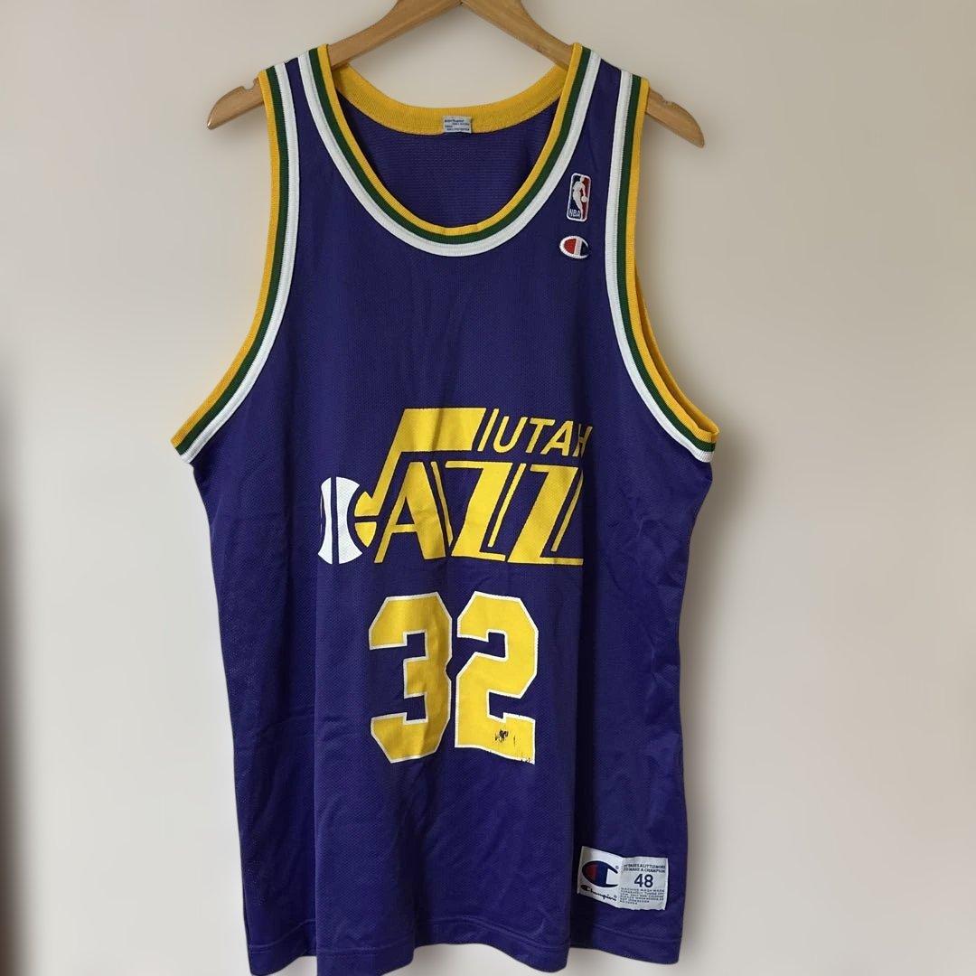 90s champion NBAユタジャズ カールマローン バスケ ユニフォーム