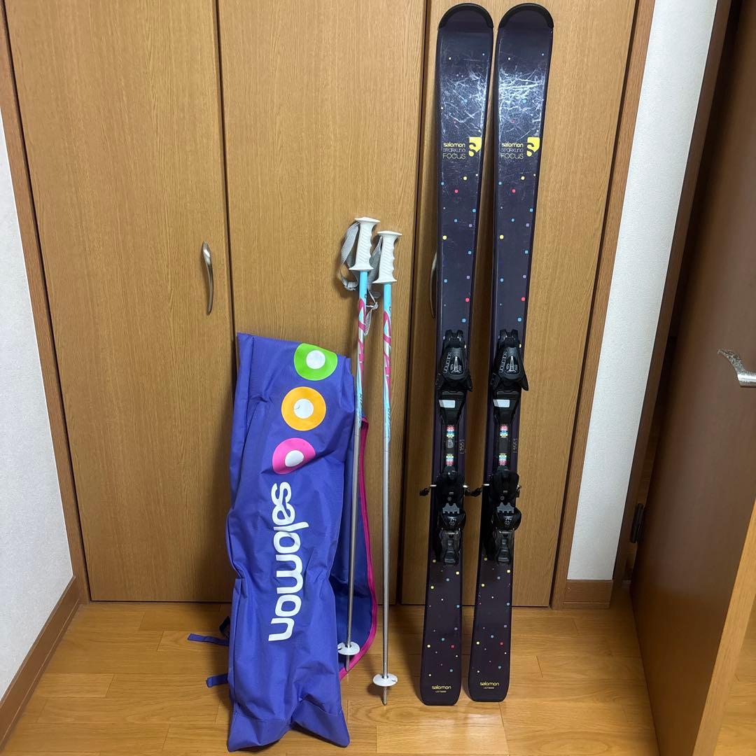 Salomon Ski Focus 155cm ポール付き
