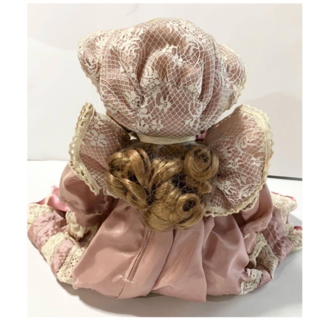 人形 ポーセリンドール ビスクドール ピンクドレス