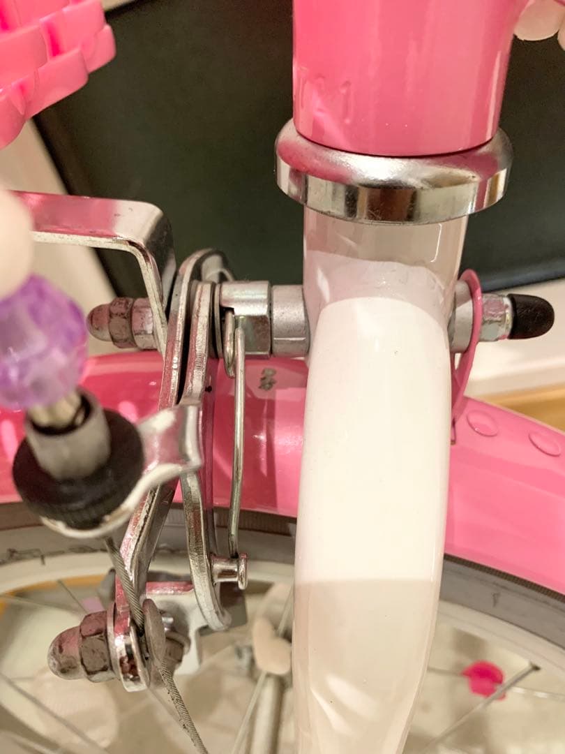 子供用自転車 16インチ ピンク　アイデス社　ミニーマウス・ポルカドット