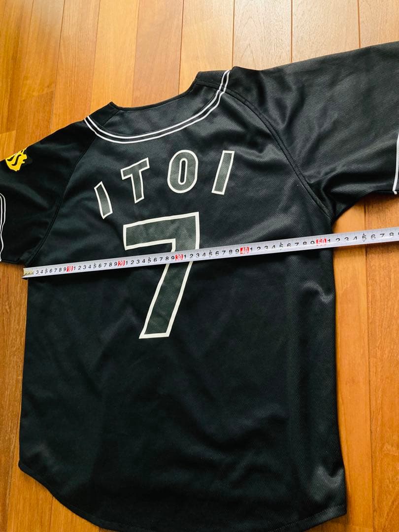 阪神タイガース 糸井嘉男　ビジター　ブラック　ユニフォーム　ミズノ　プリント　S