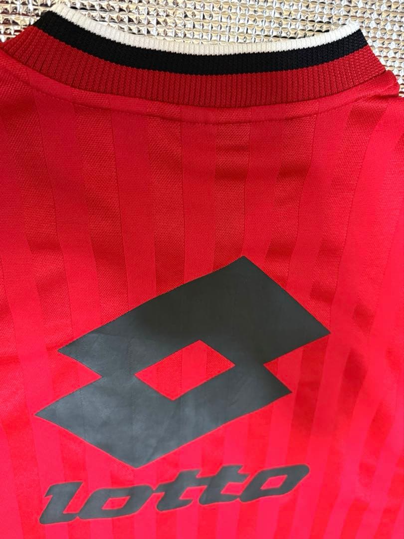 【極美品】Lotto ロット ヴィンテージ ゲームシャツ L 長袖 赤黒 90s