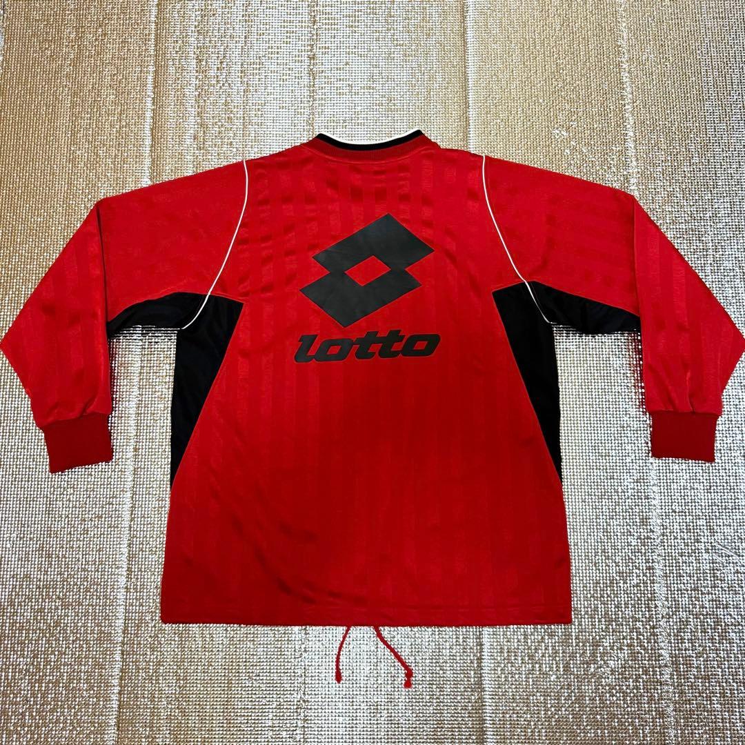 【極美品】Lotto ロット ヴィンテージ ゲームシャツ L 長袖 赤黒 90s