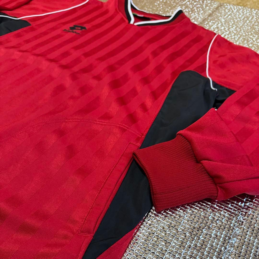 【極美品】Lotto ロット ヴィンテージ ゲームシャツ L 長袖 赤黒 90s