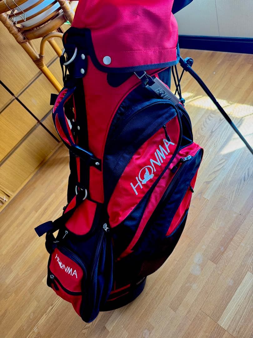 HONMA スタンド付キャディバッグ 赤黒　スタンド付