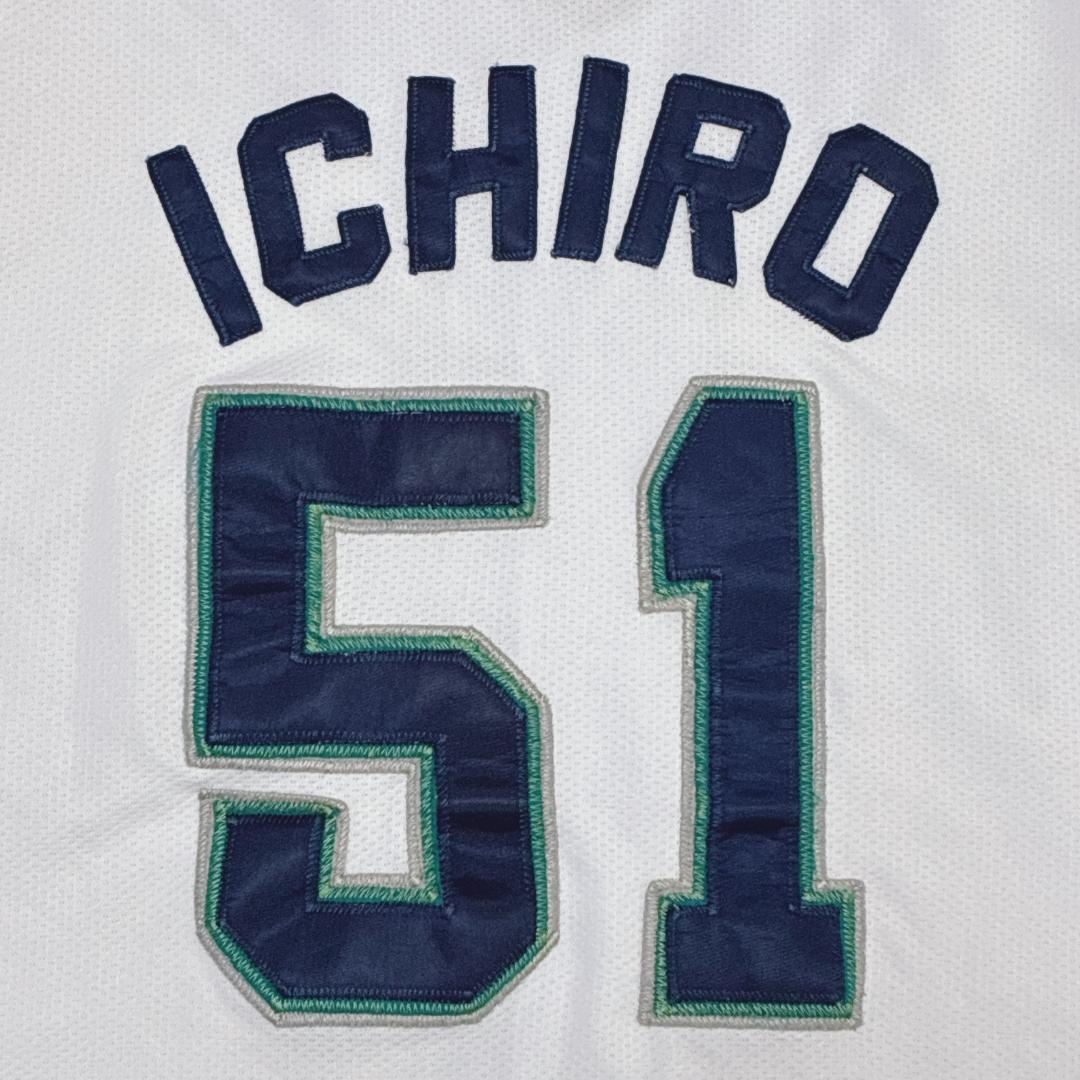 MLBマリナーズ イチロー 51 両面刺繍 ユニフォーム ゲームシャツ XL相当