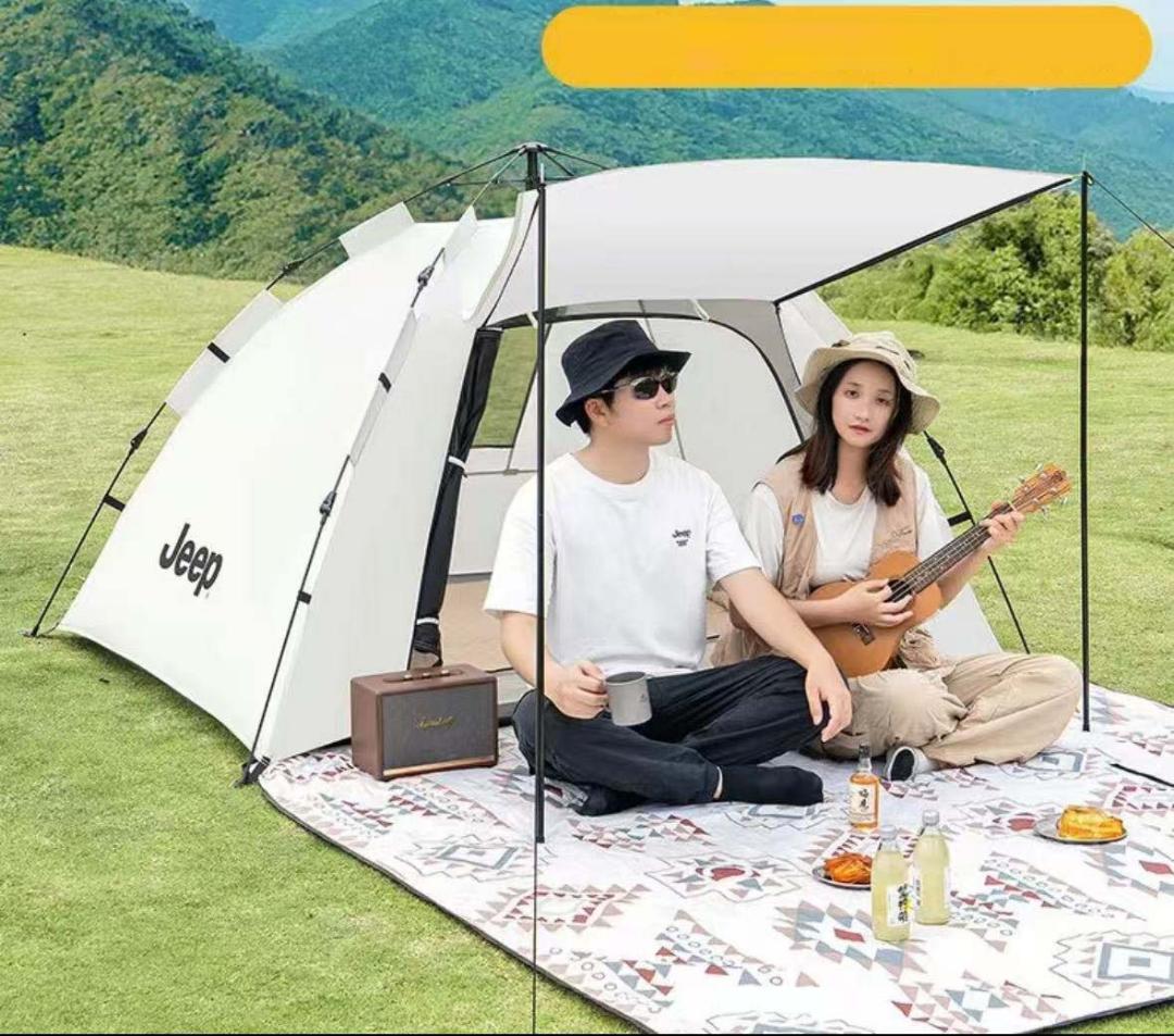 Jeep テント ワンタッチテント 2～3人用 防湿シート付き JP11F