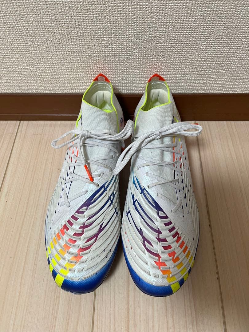 【美品】アディダス プレデター エッジ.1 L AG ホワイト×イエロー×ブルー