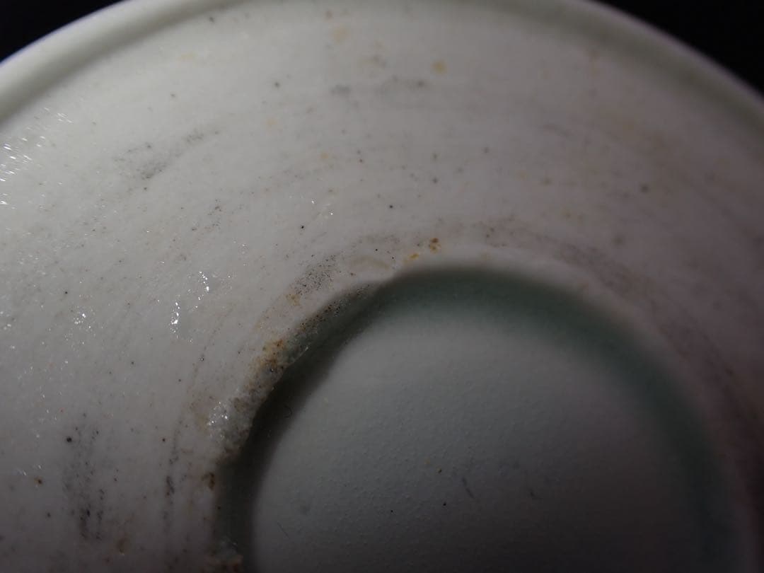 【完品】古伊万里 <大花に唐草の図> そば猪口 江戸後期 骨董品(青3-1)