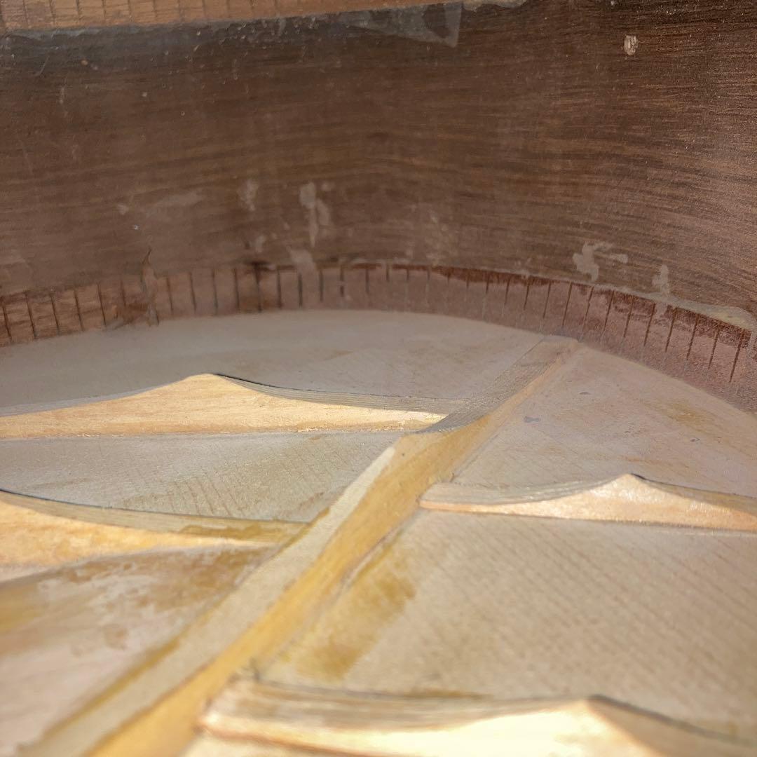 マイクフォース　ハンドメイドギター　製作途中　ブリッジフレット付