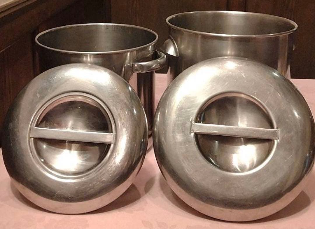 stainless steel キッチンポット ステンレス製 2個セット