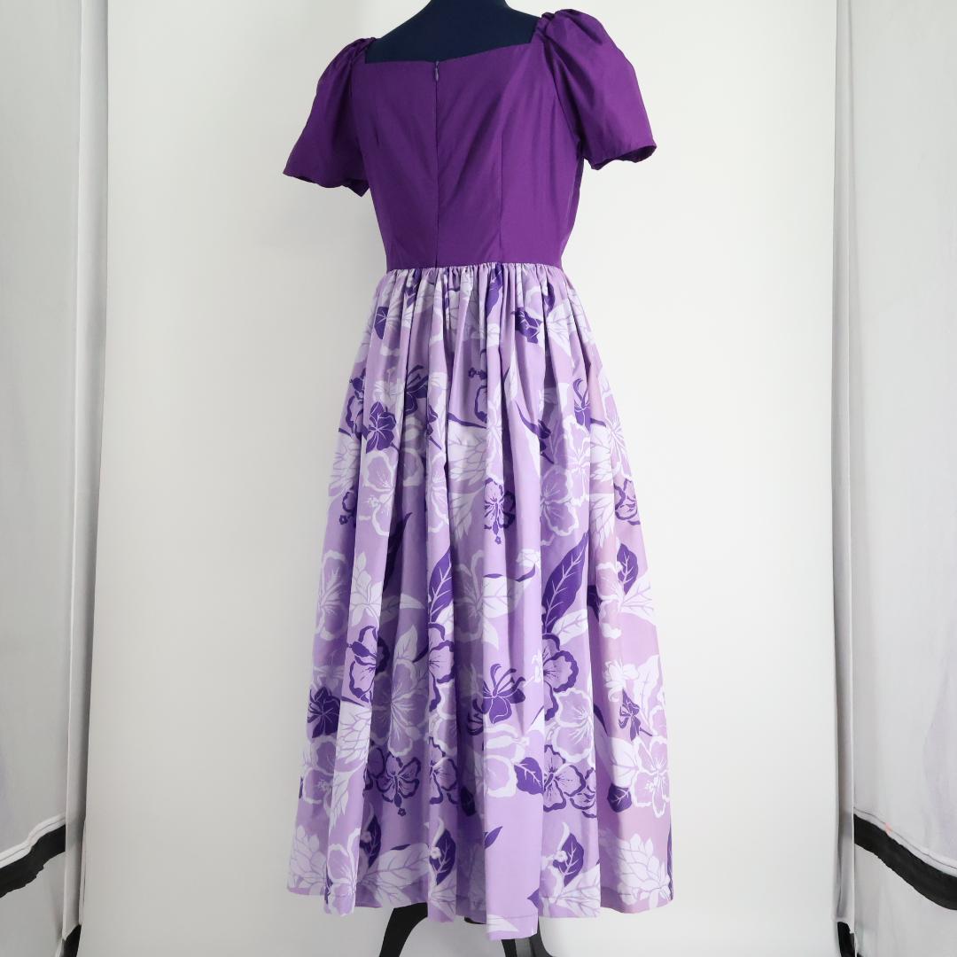 【美品 フラダンス用衣装】パープル Pualani プアラニ ワンピースドレス