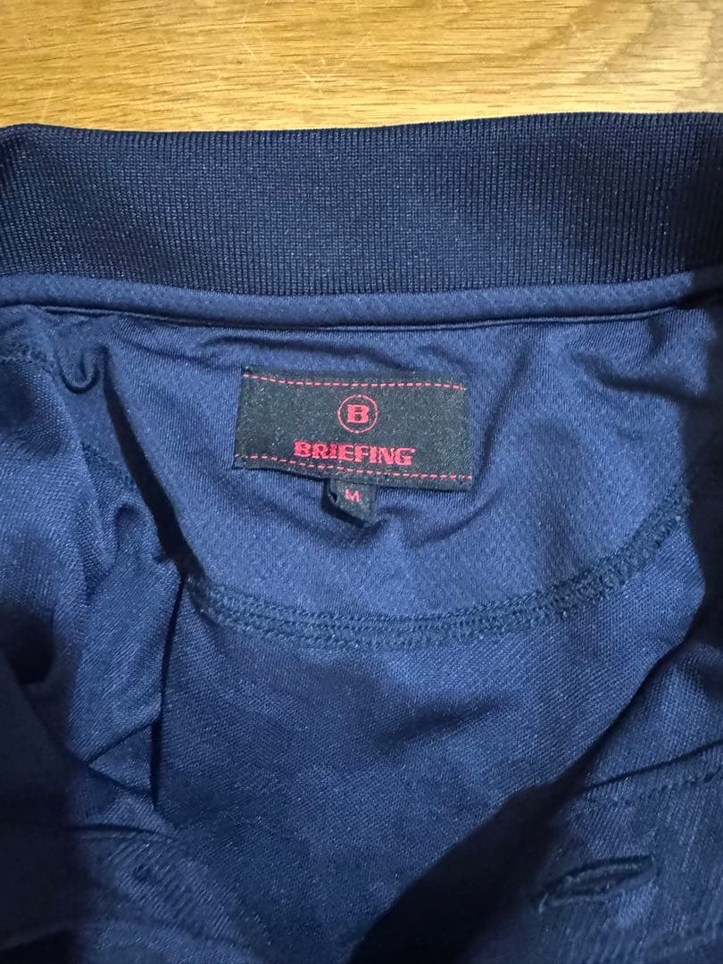 【最終価格】BRIEFING 迷彩柄ポロシャツ Mサイズ　ネイビー