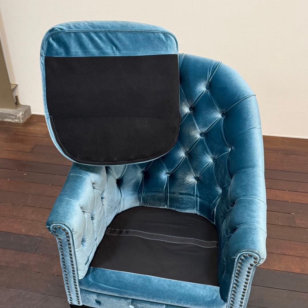 H112K55 VINCENT チェスターフィールド 1人掛けソファ