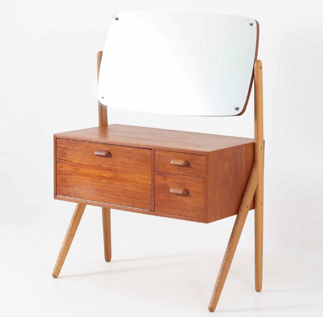 ドレッサー チーク×オーク材 幅79cm デンマーク製 北欧ビンテージ家具
