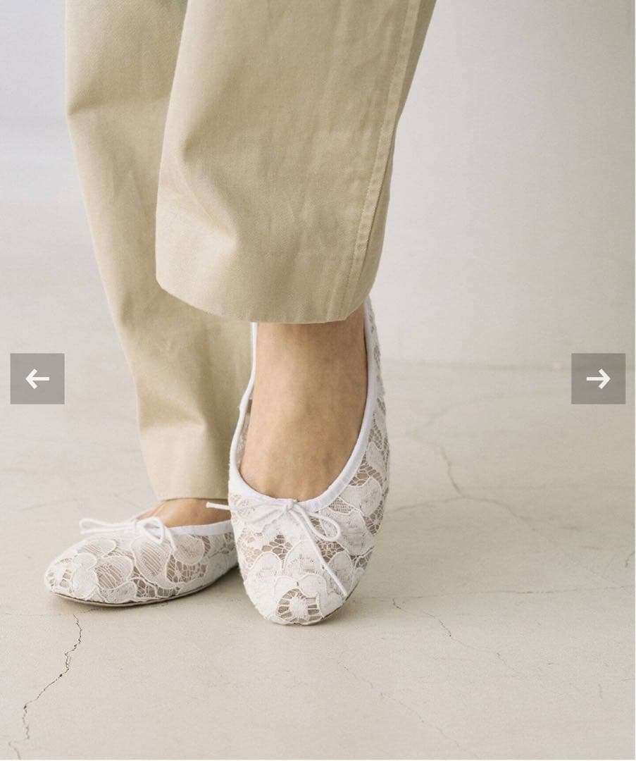 ポルセリ　レースバレエシューズ36新品未使用イエナ　スピック、レペット好きにも