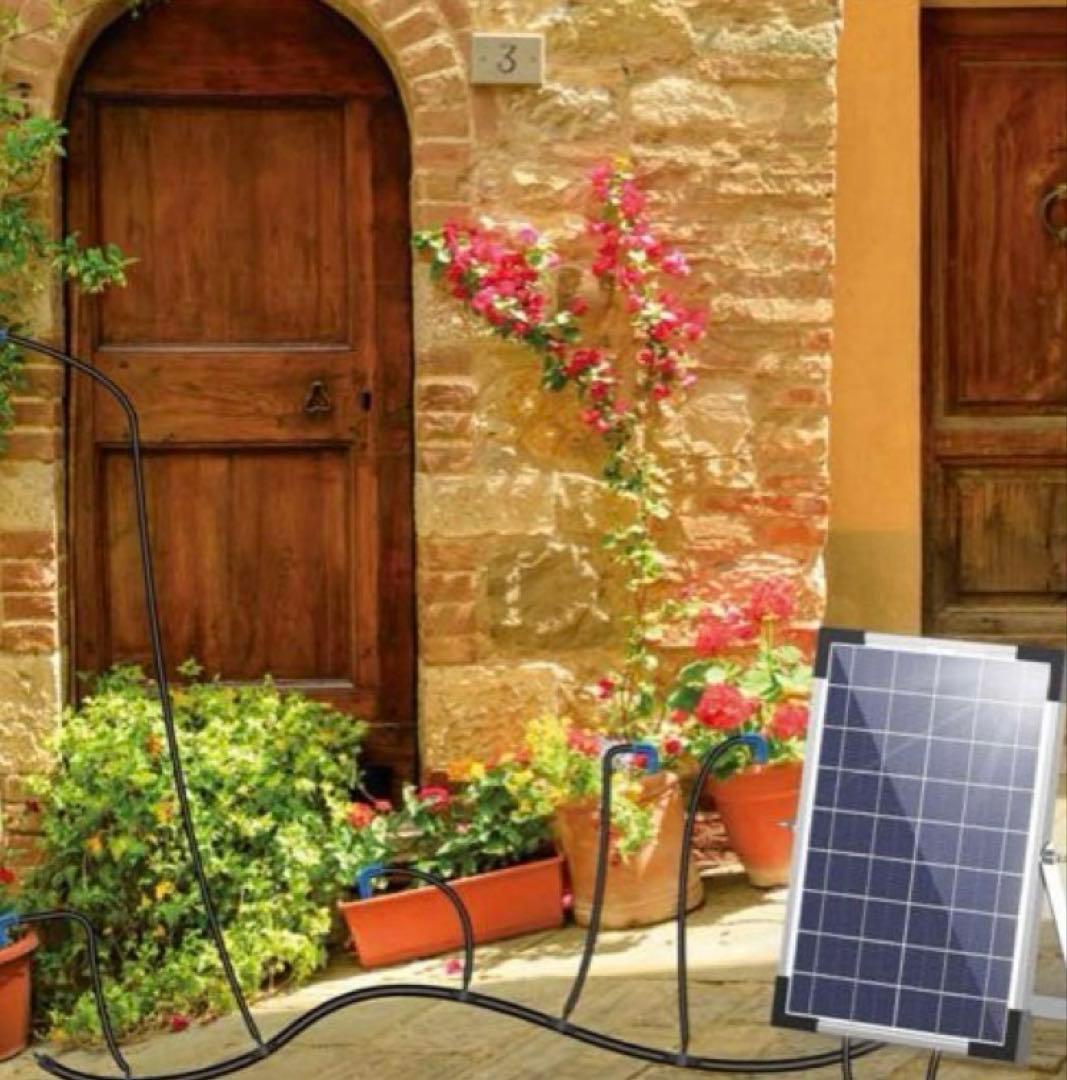 ソーラー自動水やり器セット　自動散水　自動潅水