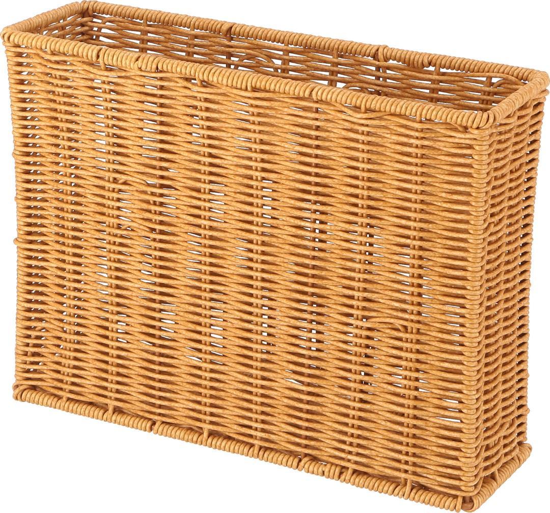 洗える隙間収納 ファイルケース4個セット　書類入れ　ラタン調