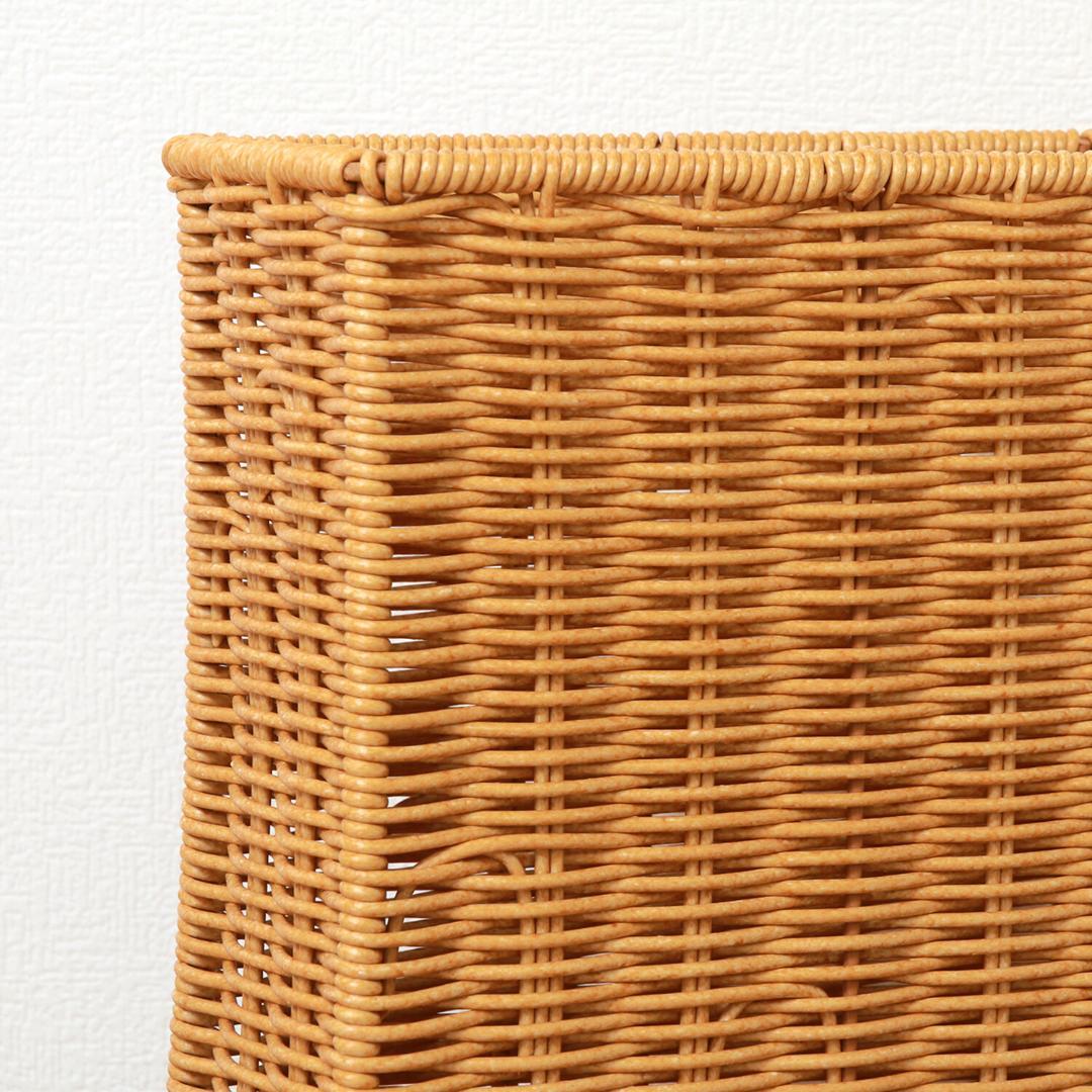 洗える隙間収納 ファイルケース4個セット　書類入れ　ラタン調