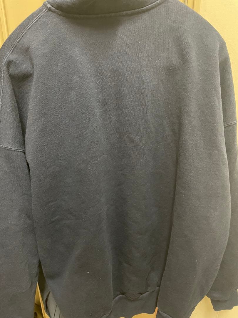 ネイビー ハーフジップ スウェットシャツ