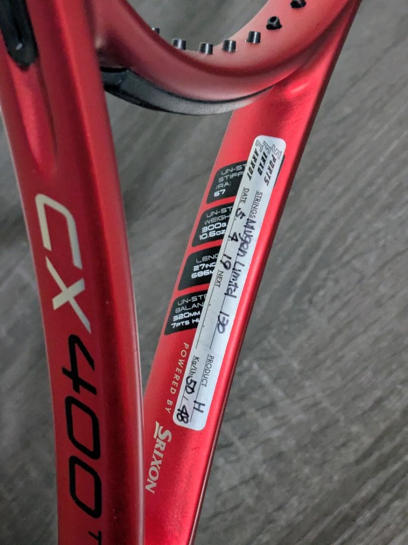 DUNLOP CX400 TOUR 2023モデル G3 硬式テニスラケット