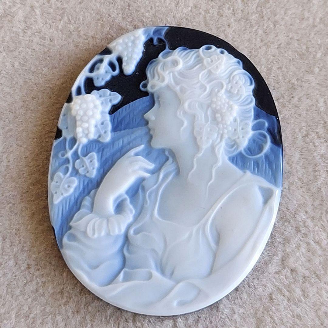 女性　ストーン　カメオ　ルース