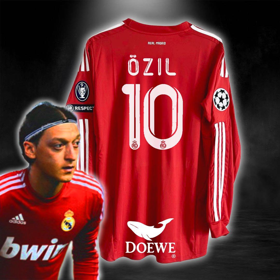 【早い者勝ち】レッド　エジル　レアル L 長袖　公式パッチ付き