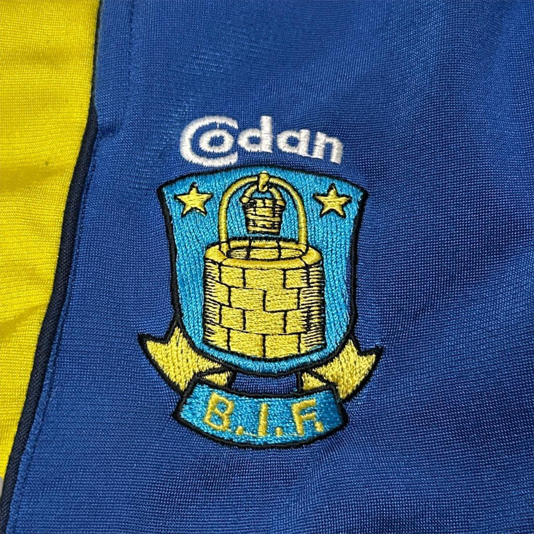 リーボック ReebokトラックパンツサイドスナップサッカーブレンビーIF青黄