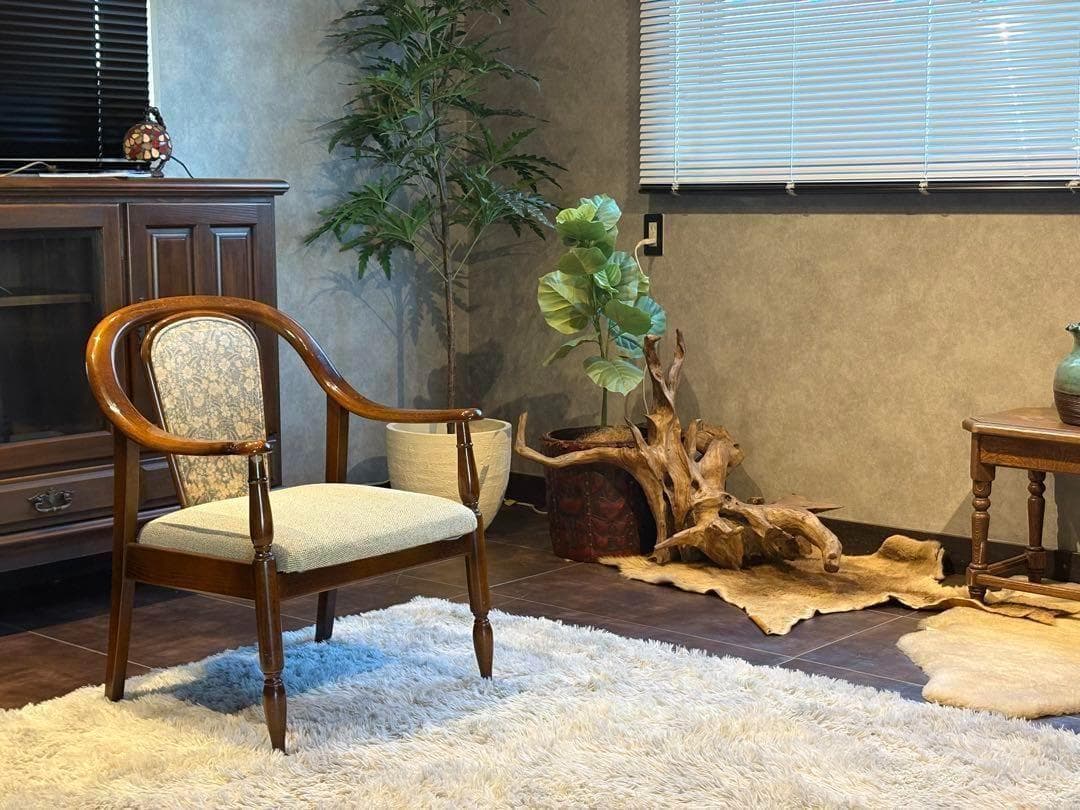 ①　リメイク品　尾州生地　ホワイト座面　カリモク　コロニアル　アームソファ　NI