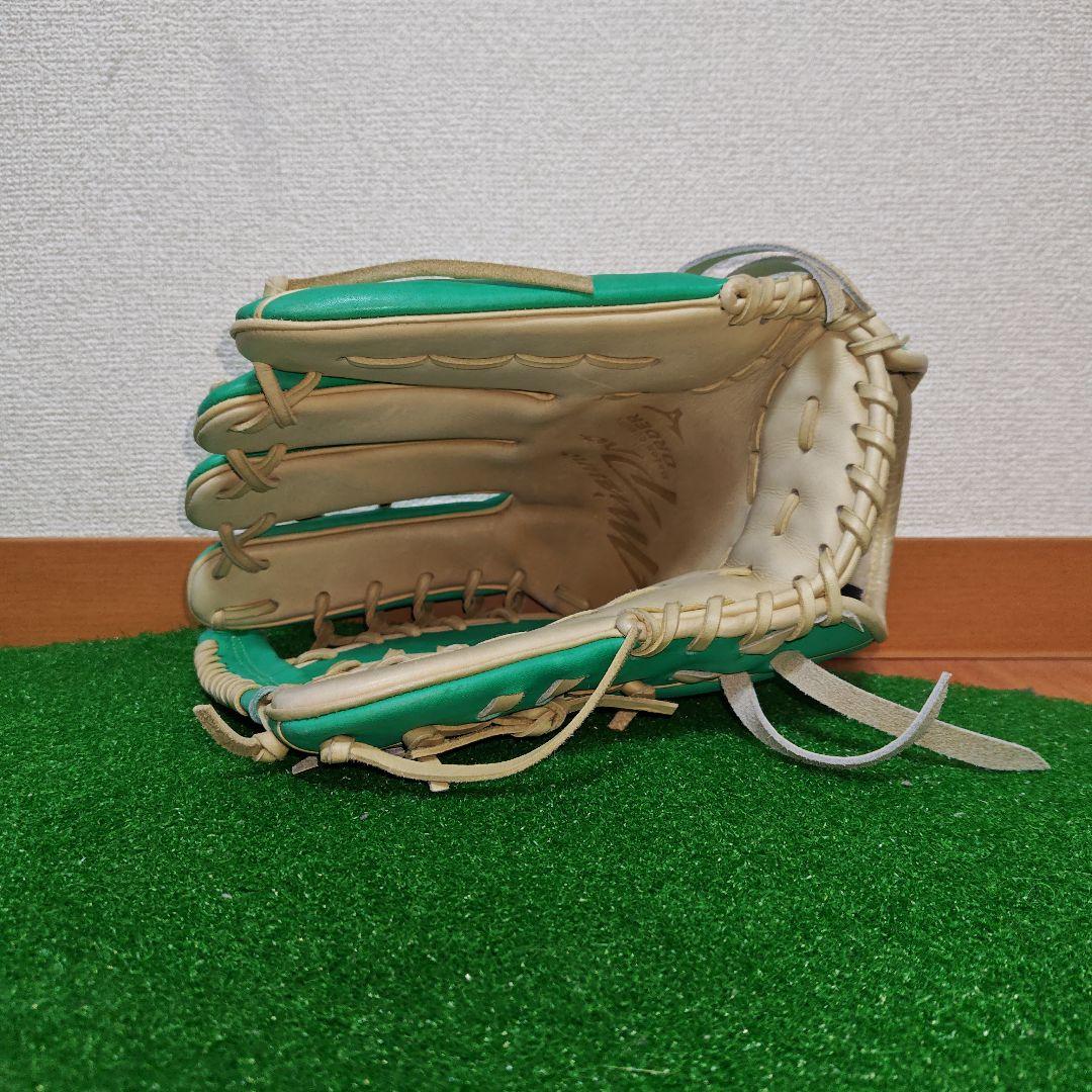 ミズノプロ 軟式 外野手用 オーダー グローブ 野球 ハガジャパン 耕作印 袋付