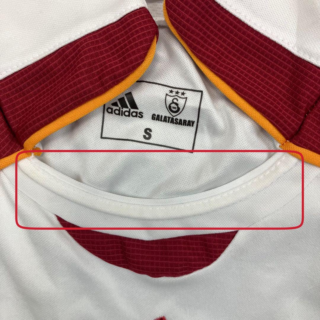 adidas ガラタサライSK ゲームシャツ アウェイ 古着 刺繍 企業ロゴ 白