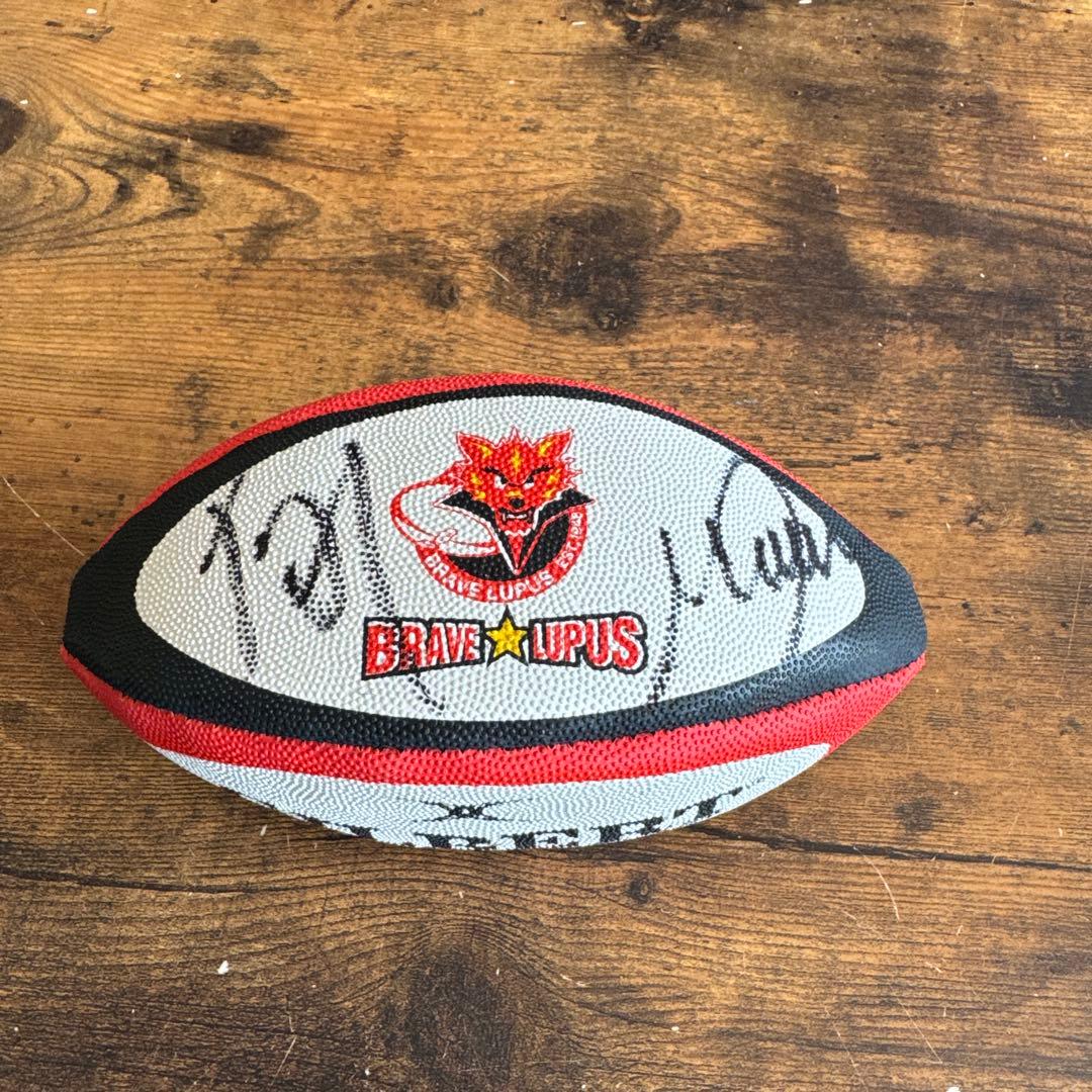 BRAVE LUPUS 直筆サイン入りラグビーボール　リーチマイケル　大野均