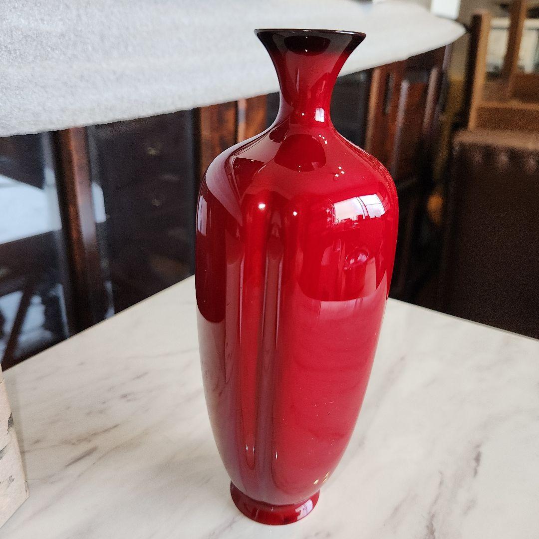 ノリタケスタジオコレクション　花瓶　辰砂　花生