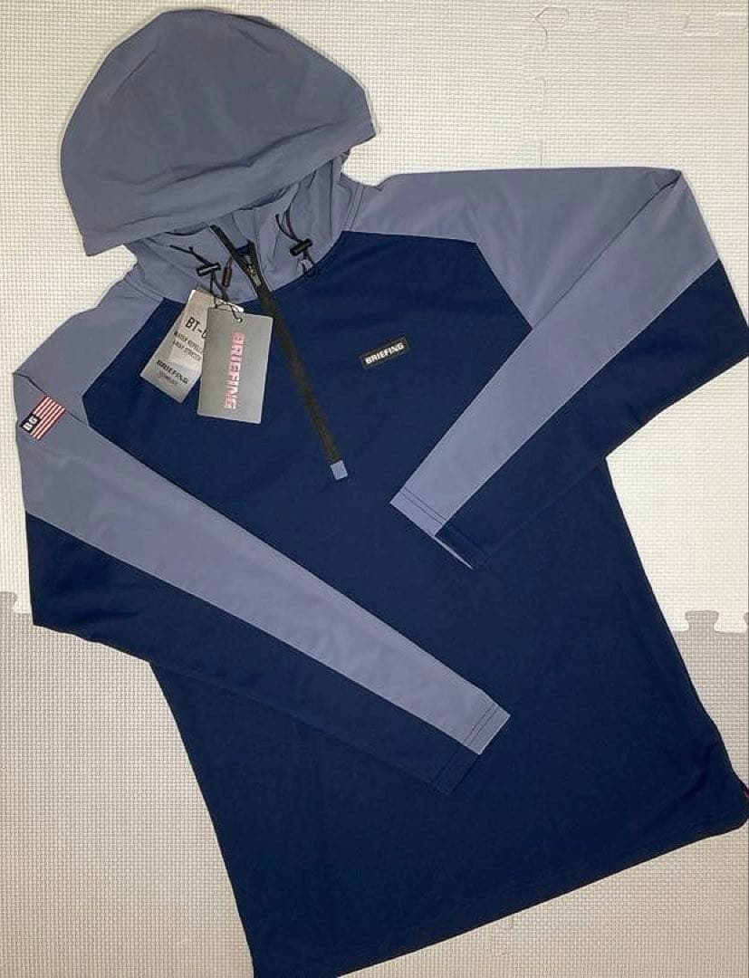 BRIEFING GOLF MS HALF ZIP HOODIE（NAVY／M）