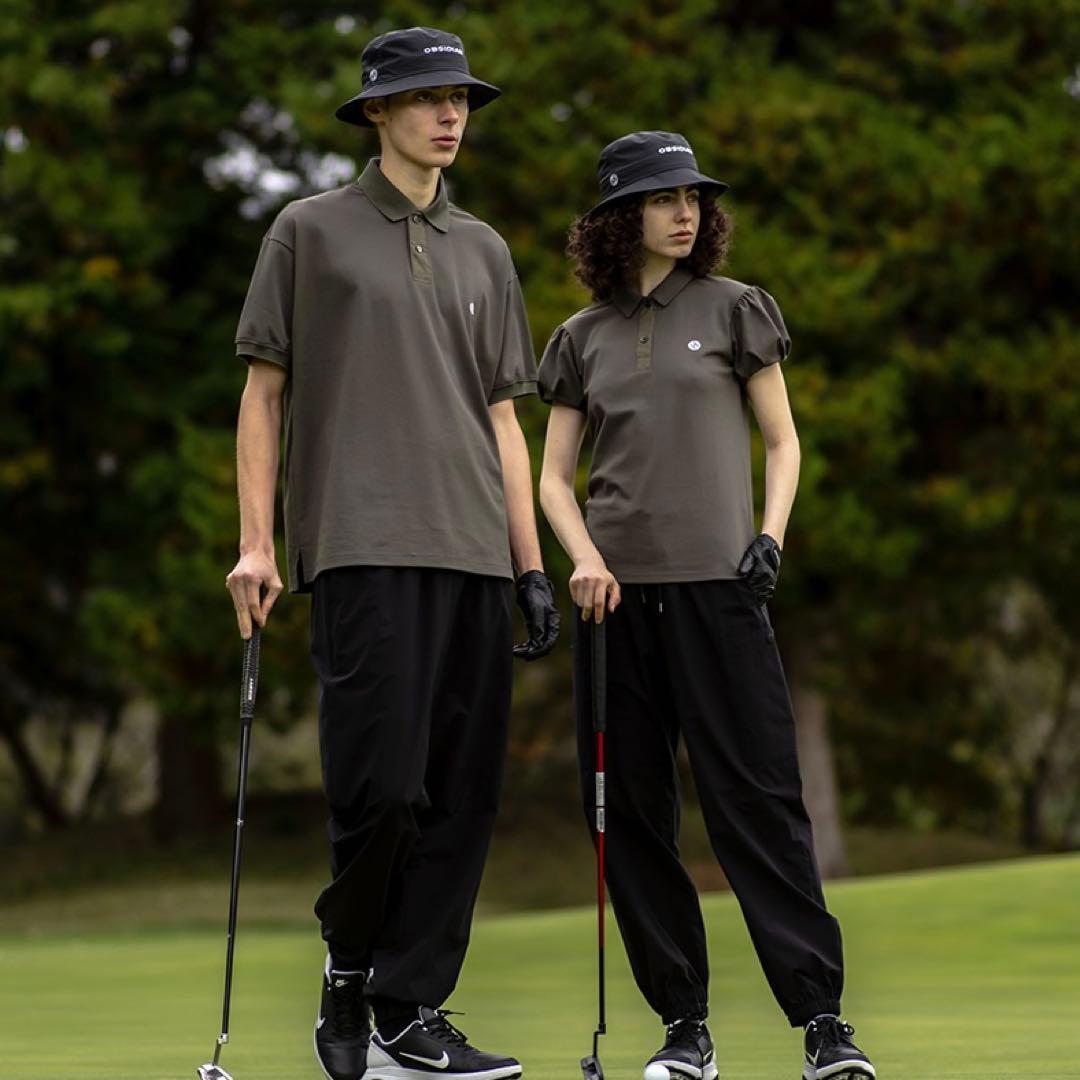 か*ん様 OBSIDIAN オブシディアン BIGポロシャツ　【ゆったりしたMサ