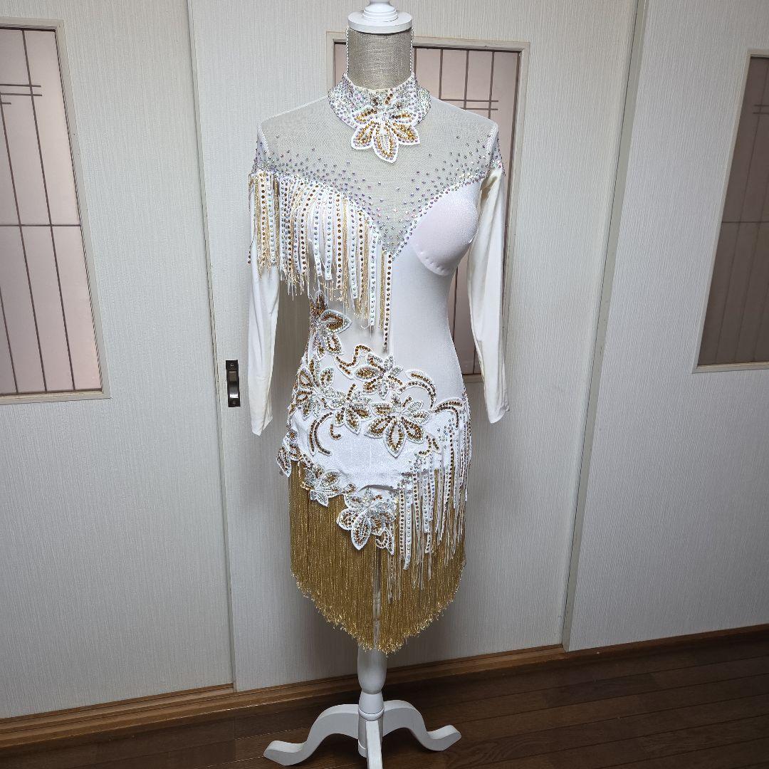 社交ダンスホワイト/ゴールド