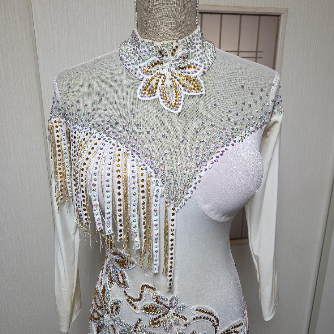 社交ダンスホワイト/ゴールド