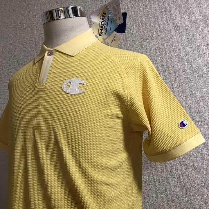 新品未使用 チャンピオン ゴルフ ポロシャツ イエロー Lサイズ