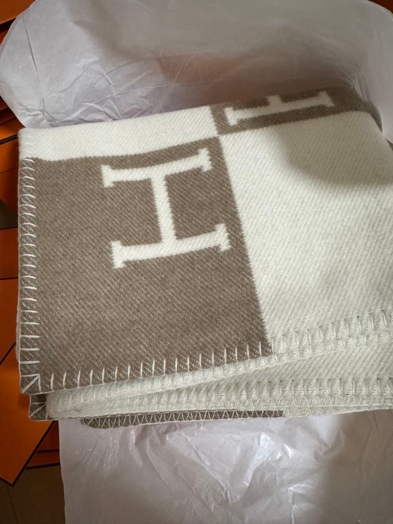 HERMES エルメス　　ブランケット　　アヴァロン