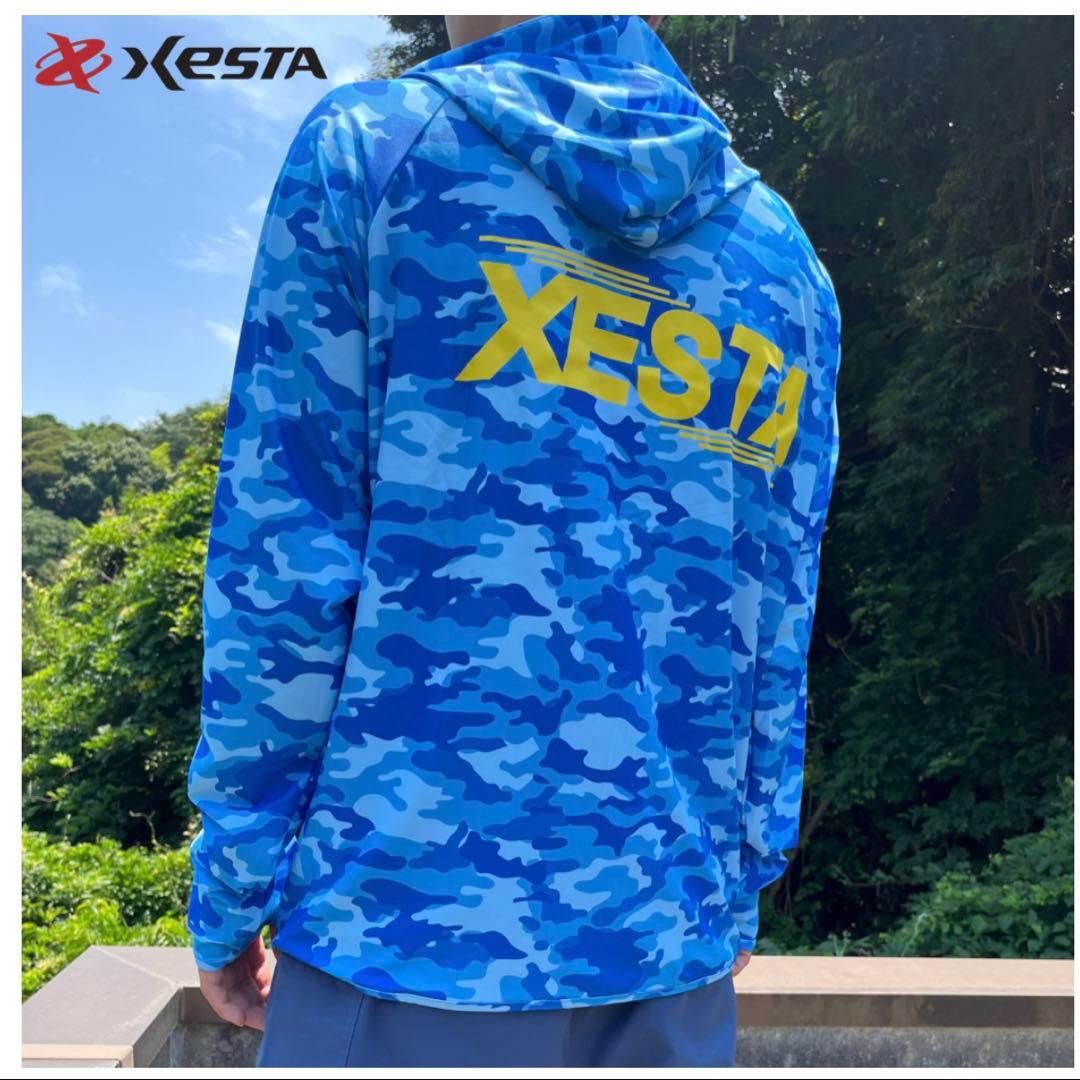 XESTA ラッシュパーカー XL ブルーカモ×ネイビー