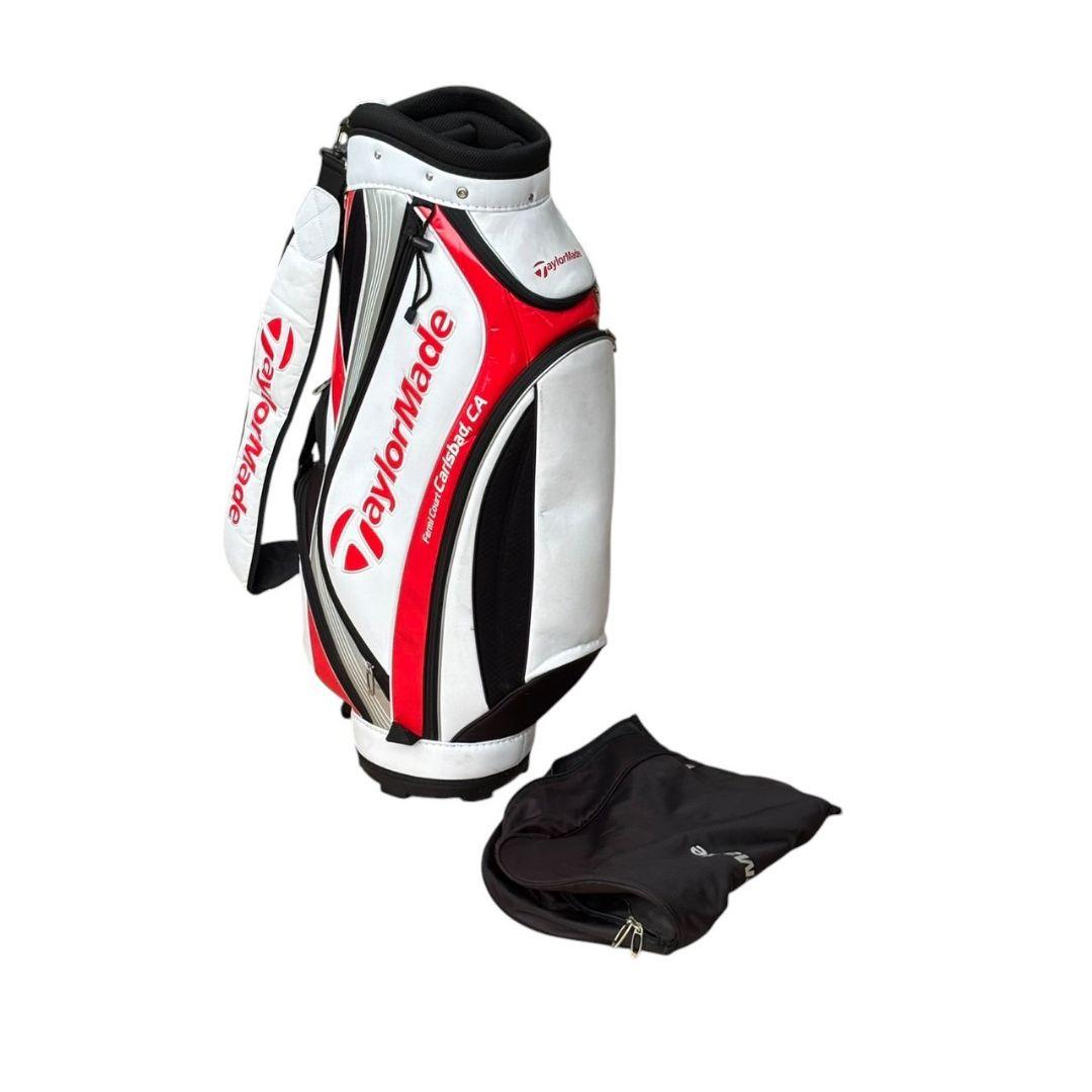 テーラーメイド キャディバッグ 9型 トゥルーライト CarlsbadCA 白赤