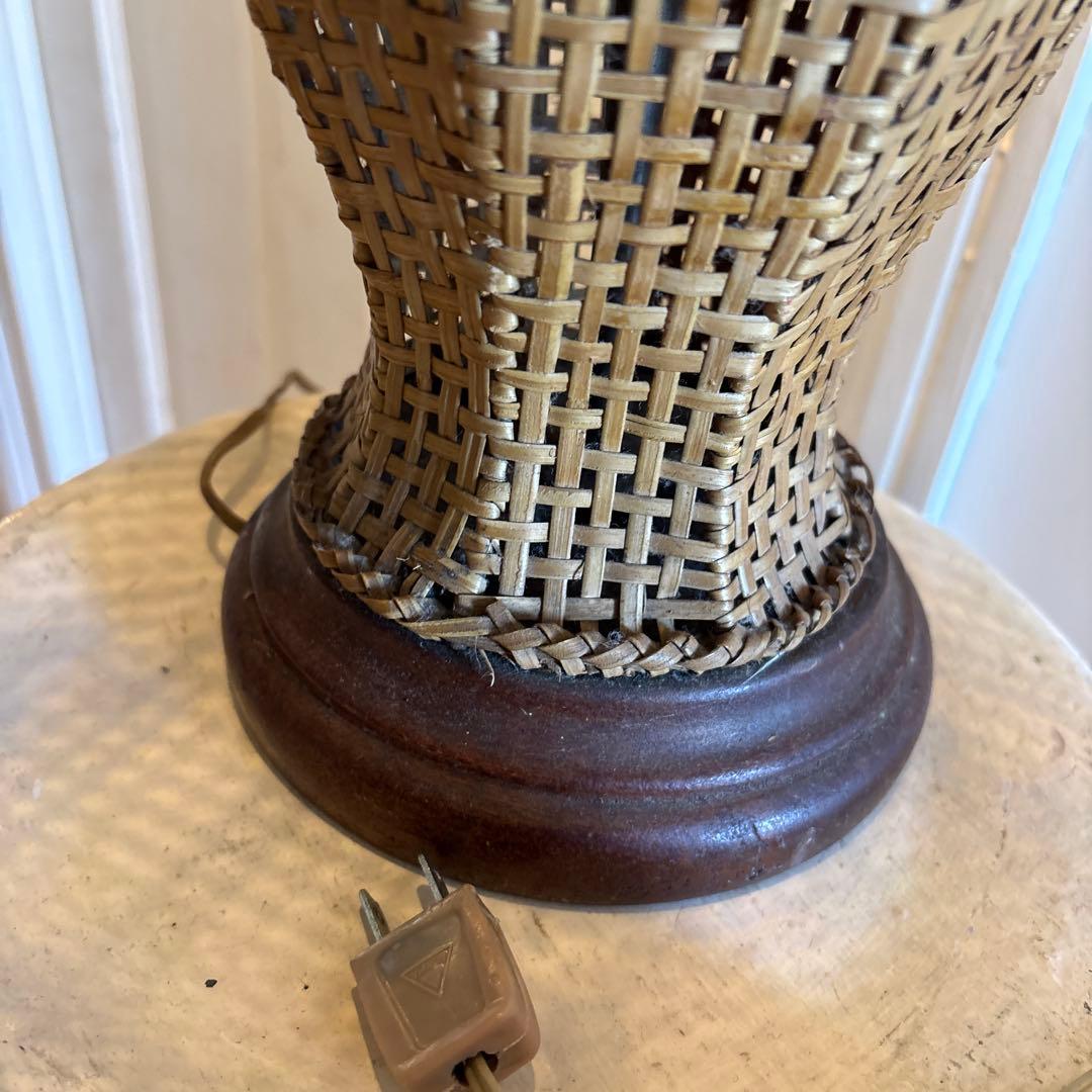 籐　ラタン　ライト　ヴィンテージ　アンティーク　レトロ