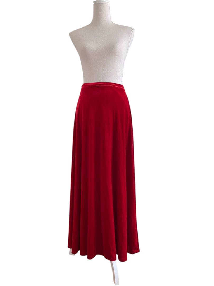 フラダンス ドレス Mサイズ セットアップ 赤 ベロア