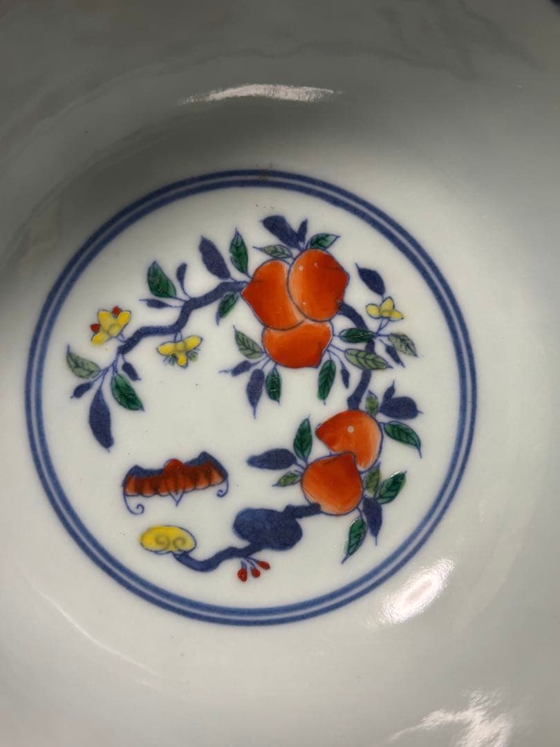 Tran Be中国清時代　闘彩　龍文茶碗 鬥彩 大清雍正年製在銘 15cm