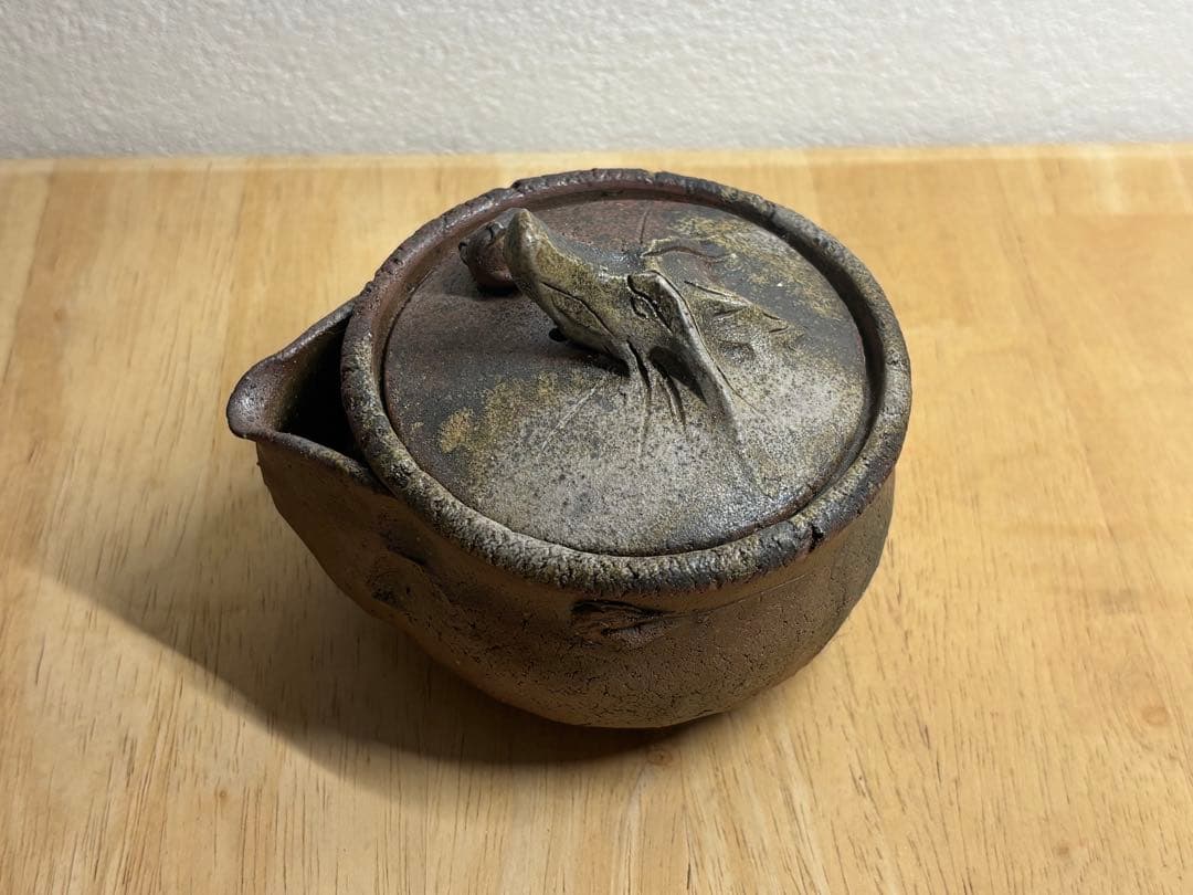 115. 備前焼 宝瓶 登り窯 龍 手びねり 急須