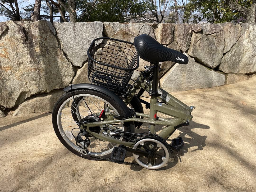 【手渡し限定・西宮周辺】Jeep 折りたたみ自転車20インチ オリーブ