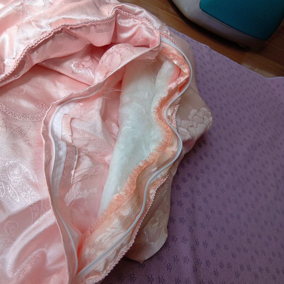 新品タグ付き　シルク掛け布団　150x200cm ピンク　シングル